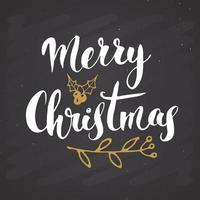 buon natale lettering calligrafico. design tipografico di saluti. lettere di calligrafia per auguri di vacanza. illustrazione di vettore del testo dell'iscrizione disegnata a mano