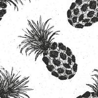 modello senza cuciture disegnato a mano di ananas, illustrazione di vettore del fondo di frutti.