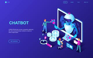 Banner Web di Chatbot vettore