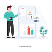 grafico di analisi finanziaria vettore