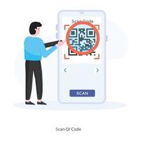 scansiona il codice QR vettore