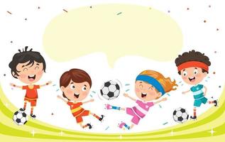 piccoli bambini felici che fanno sport vettore