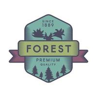 modello di logo di colore della foresta vettore