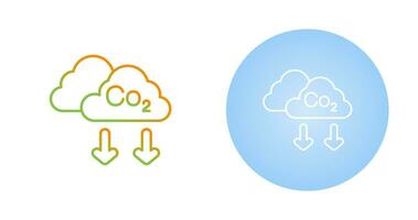 co2 vettore icona