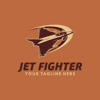 Jet combattente logo modello. vettore illustrazione.