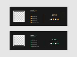 moderno modello di progettazione della firma e-mail vettore