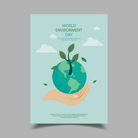 illustrazione vettoriale della giornata mondiale dell'ambiente