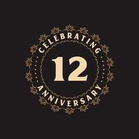 Celebrazione del 12° anniversario, biglietto di auguri per il 12° anniversario