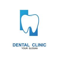 dentale logo per dentista e dentale clinica vettore