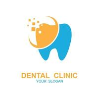 dentale logo per dentista e dentale clinica vettore