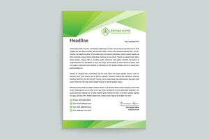 aziendale verde colore carta intestata design vettore