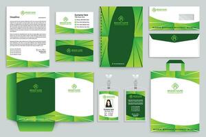 aziendale verde colore Stazionario design vettore