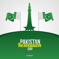 celebrazione del banner del giorno della risoluzione del Pakistan vettore