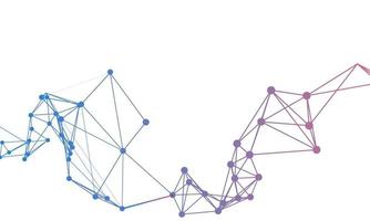 astratto di tecnologia con linea collegata e punti. reti analitiche. concetto di tecnologia di connessione a Internet. cloud computing. illustrazione vettoriale