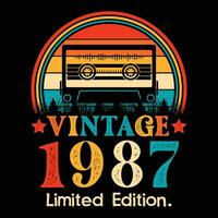Vintage ▾ 1987 limitato edizione cassetta nastro vettore