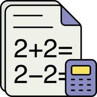 matematica calcolo colore schema icone design stile vettore