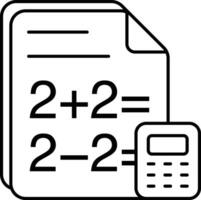 matematica linea icone design stile vettore