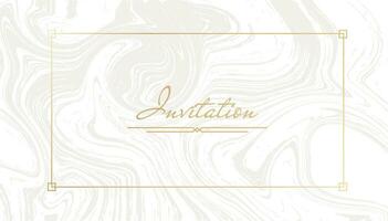 elegante oro invito carta con astratto marmo design. lusso vettore illustrazione per nozze, compleanno, o evento. moderno e di moda
