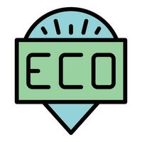 eco viaggio icona vettore piatto