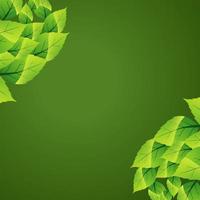 sfondo verde natura con foglie vettore