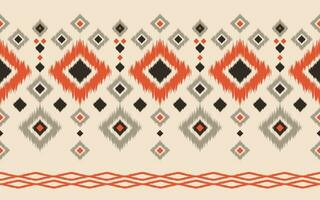 etnico astratto ikat arte. senza soluzione di continuità modello nel tribale, popolare ricamo, geometrico arte ornamento print.design per tappeto, sfondo, vestiario, avvolgere, tessuto, coperchio, tessile vettore