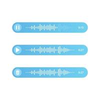 voce e Audio Messaggio. moderno comunicazione ui nel messaggero. voce messaggi su un' bianca sfondo. vettore illustrazione