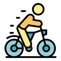 eco bicicletta viaggio icona vettore piatto