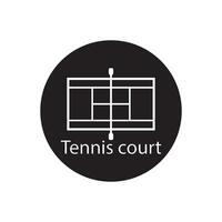 tennis Tribunale icona vettore