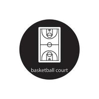 pallacanestro Tribunale icona vettore