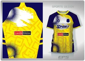 vettore gli sport camicia sfondo immagine.giallo dipinto con blu gruppo musicale modello disegno, illustrazione, tessile sfondo per gli sport maglietta, calcio maglia camicia