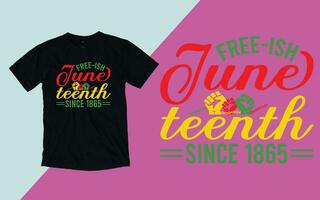 juneteenth 1865, free-ish juneteenth da 1865, juneteenth giorno t camicia vettore