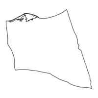 nord sinai governatorato carta geografica, amministrativo divisione di Egitto. vettore illustrazione.