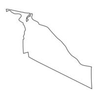 porta disse governatorato carta geografica, amministrativo divisione di Egitto. vettore illustrazione.