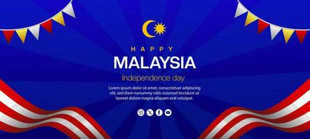Malaysia indipendenza giorno modello celebrazione vettore