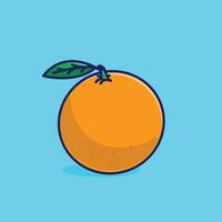 arancia semplice cartone animato vettore illustrazione frutta natura concetto icona isolato