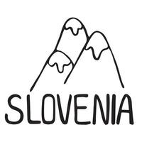 slovenia. montagne. vettore illustrazione. isolato su un' bianca sfondo.