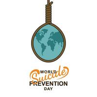 mondo suicidio prevenzione giorno sfondo. vettore