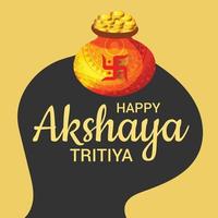 illustrazione vettoriale di uno sfondo creativo per il festival della celebrazione di akshaya tritiya