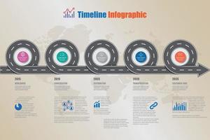 business roadmap timeline infographic icone progettate per sfondo astratto modello elemento moderno diagramma processo pagine web tecnologia digitale marketing dati presentazione grafico illustrazione vettoriale