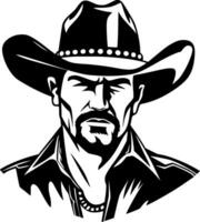 cowboy - minimalista e piatto logo - vettore illustrazione