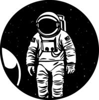 astronauta, minimalista e semplice silhouette - vettore illustrazione