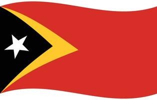 est timor bandiera onda. est timor bandiera. bandiera di est timor vettore