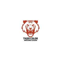 tigre testa logo design colore vettore