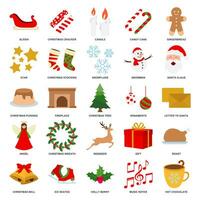 Natale e nuovo anno icona impostare, incluso icone come Natale albero, Santa claus, caldo cioccolato e Di Più simboli collezione, logo isolato vettore illustrazione