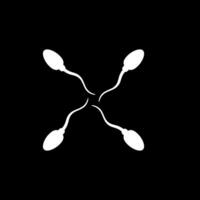 silhouette di il spermatozoi per icona, simbolo, arte illustrazione, pittogramma, app, sito web, logo genere o grafico design elemento. vettore illustrazione