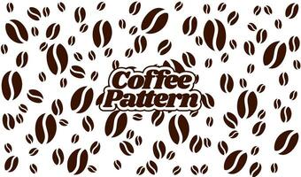 caffè fagioli modello. sfondo caffè fagioli modello. senza soluzione di continuità caffè fagiolo modello per confezione. caffè fagioli sfondo. vettore