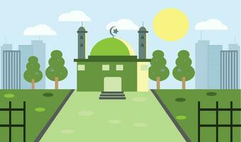 moschea cartone animato illustrazione vettore