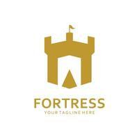 fortezza logo modello nel vettore forma