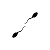 silhouette di il spermatozoi per icona, simbolo, arte illustrazione, pittogramma, app, sito web, logo genere o grafico design elemento. vettore illustrazione