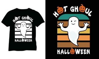 caldo ghoul Halloween camicia caldo ghoul eps Halloween camicia eps vettore design